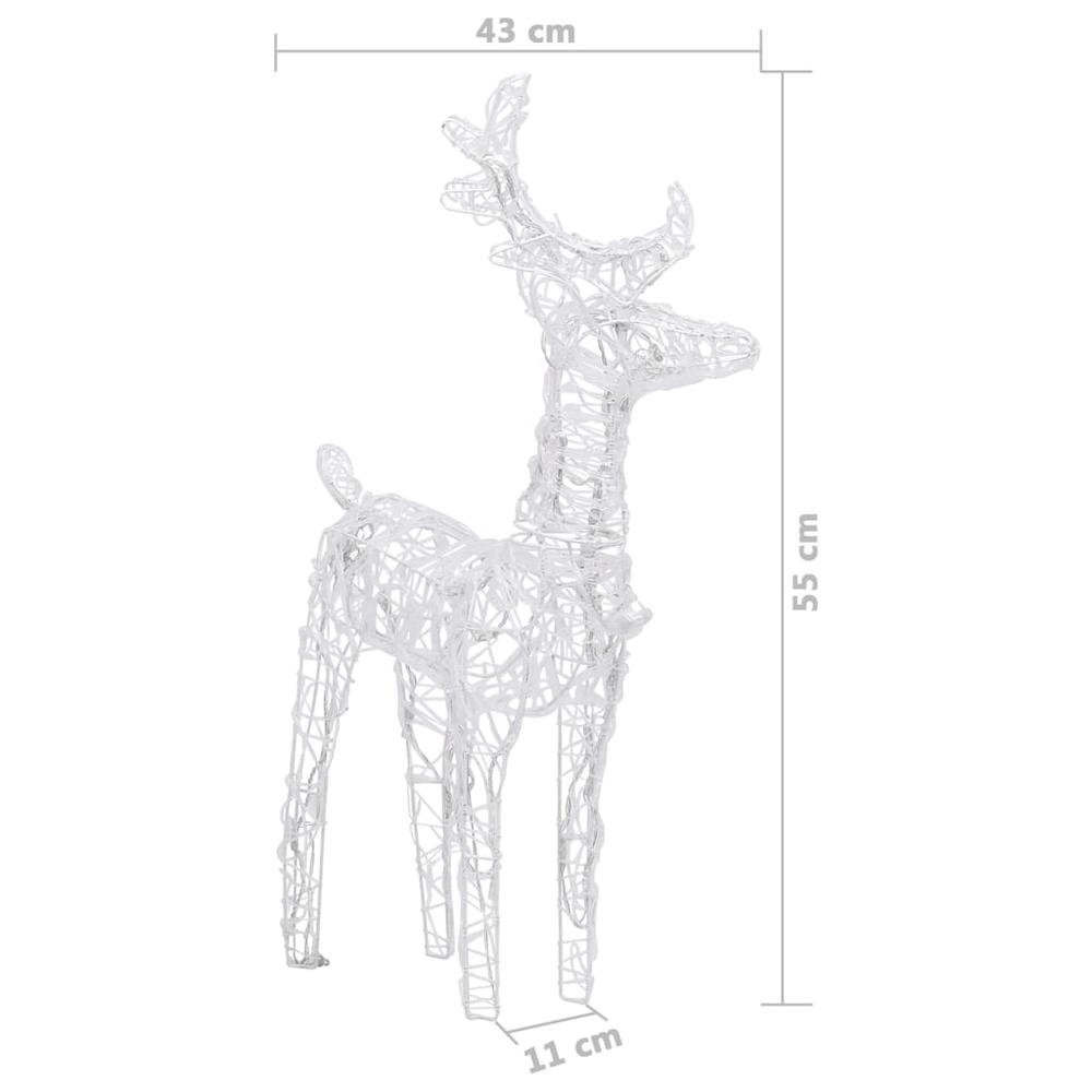 vidaXL Reindeers & Sleigh Christmas Decoration 110.2"x11"x21.7" Acrylic, 328524. Picture 9