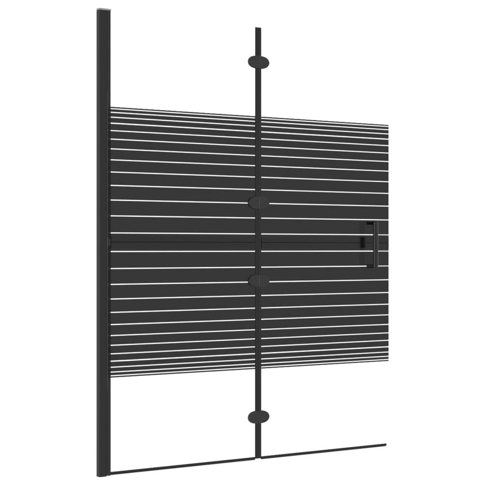 Folding Shower Enclosure ESG 39.4"x55.1" Black. Picture 1