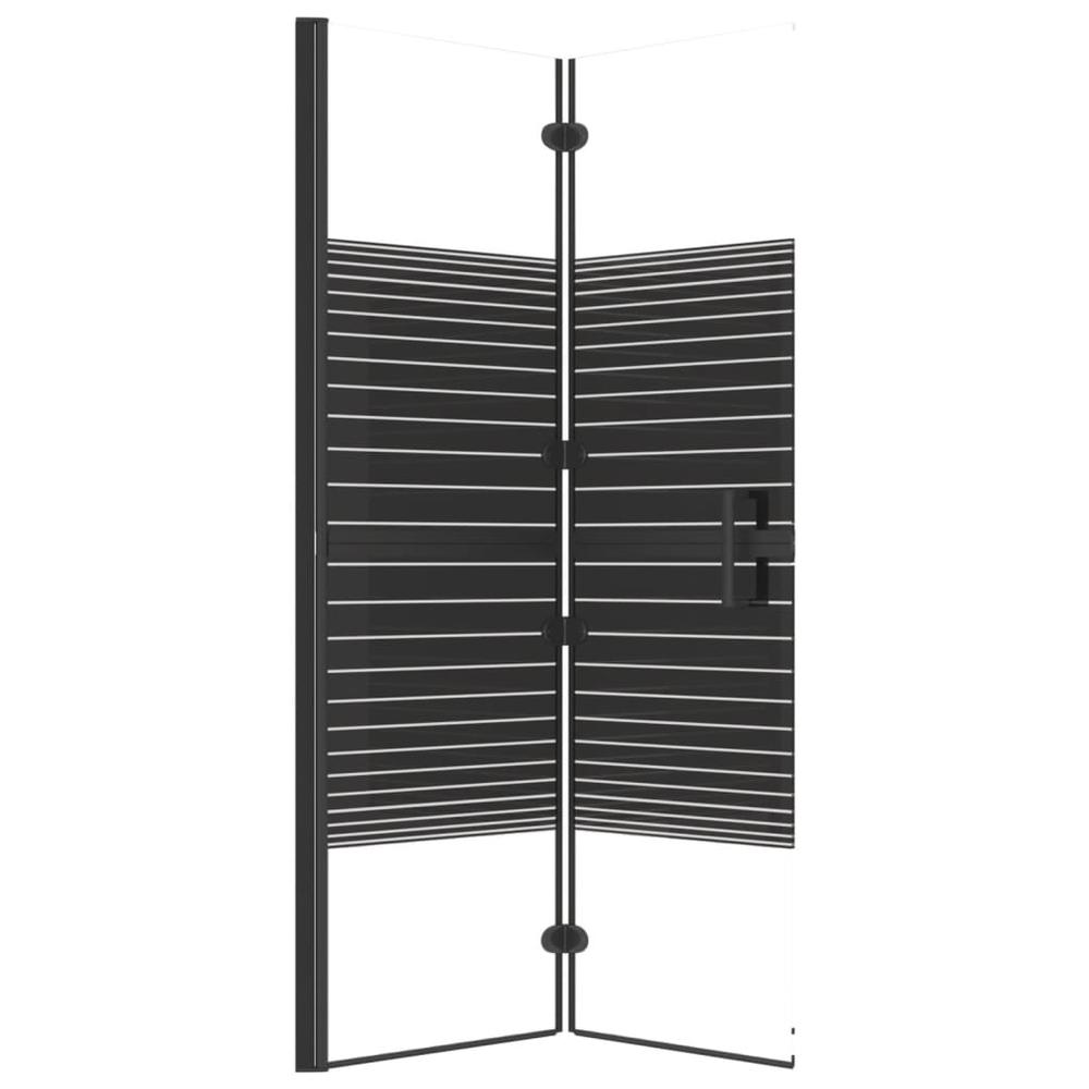 Folding Shower Enclosure ESG 39.4"x55.1" Black. Picture 3