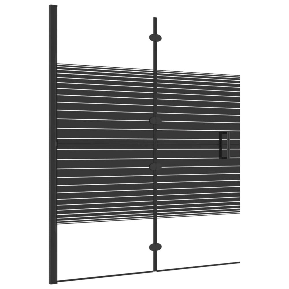 Folding Shower Enclosure ESG 47.2"x55.1" Black. Picture 1