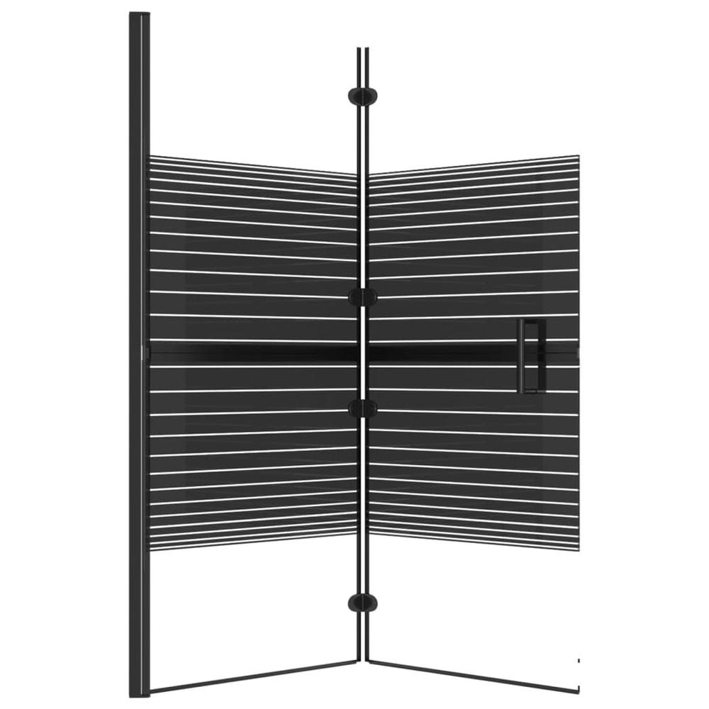 Folding Shower Enclosure ESG 47.2"x55.1" Black. Picture 3