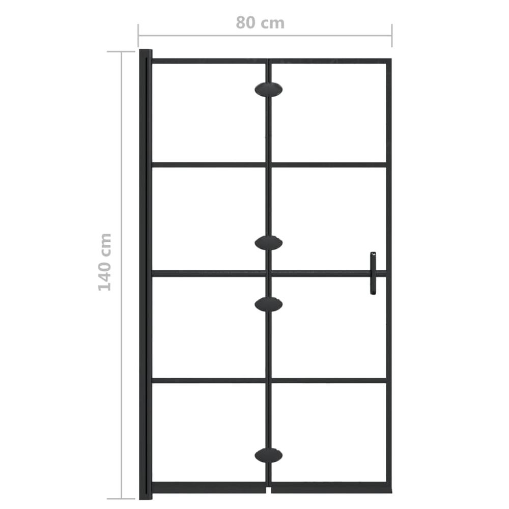 Folding Shower Enclosure ESG 31.5"x55.1" Black. Picture 8