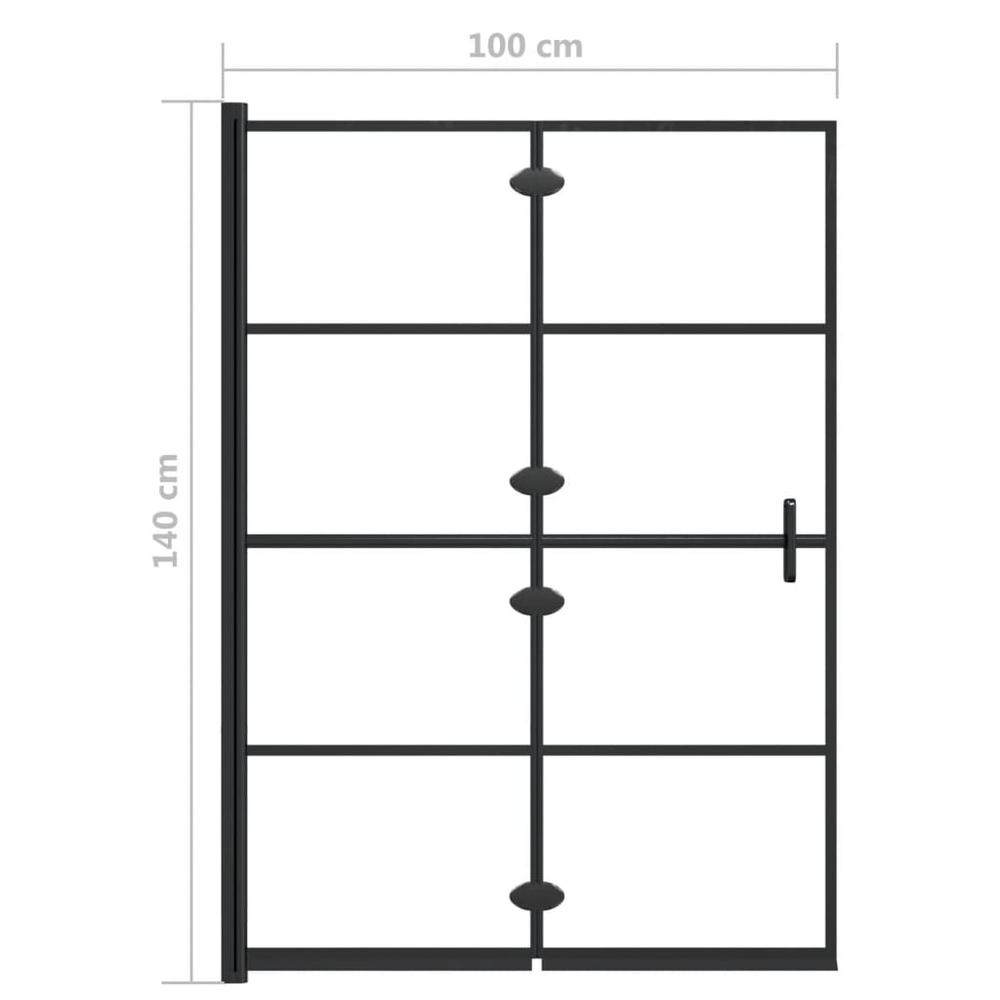 Folding Shower Enclosure ESG 39.4"x55.1" Black. Picture 8