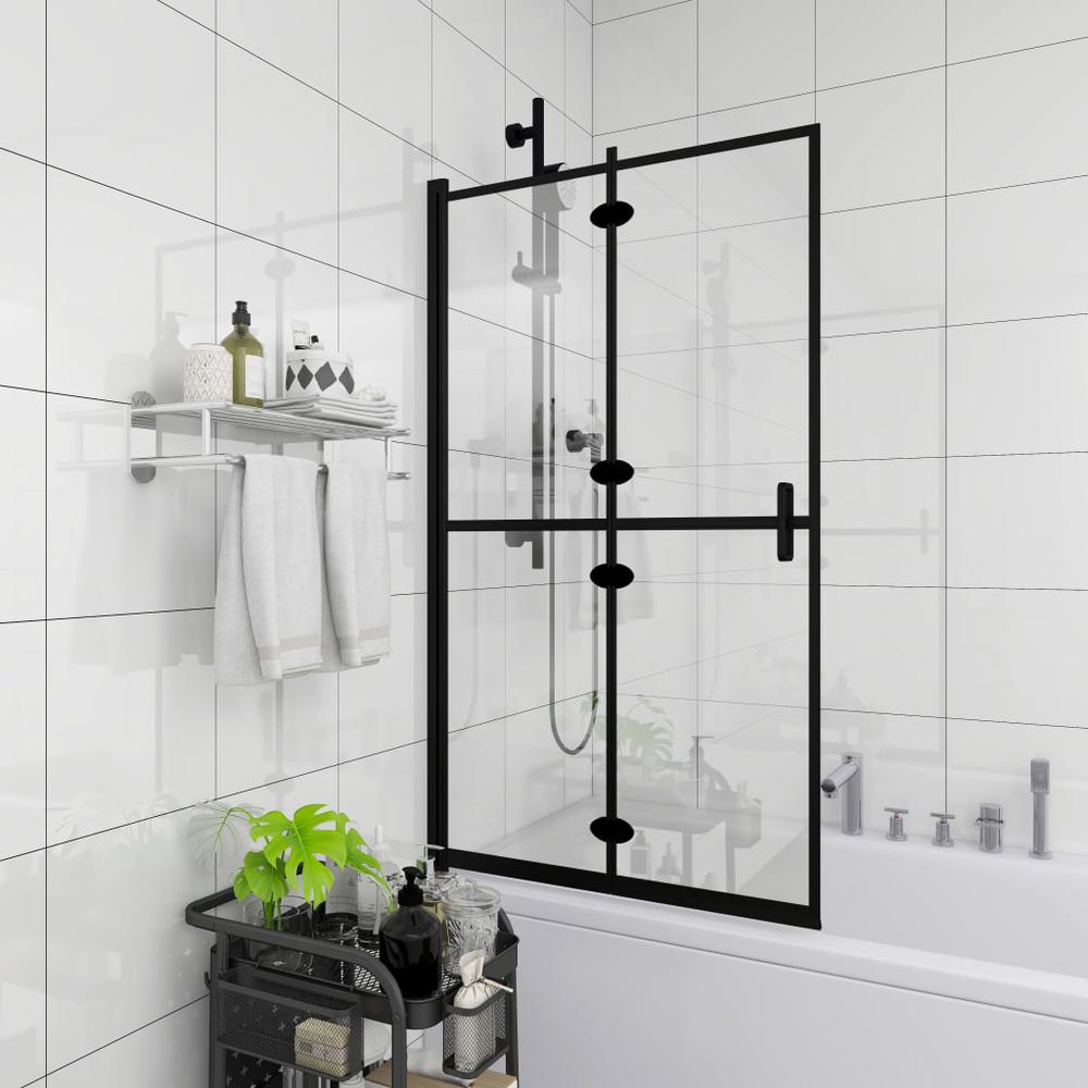 Folding Shower Enclosure ESG 39.4"x55.1" Black. Picture 2