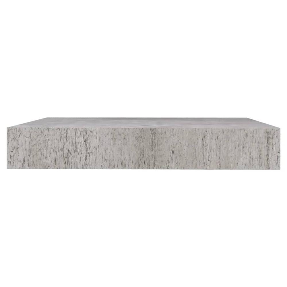 vidaXL Floating Wall Shelf Concrete Gray 9.1"x9.3"x1.5" MDF. Picture 5