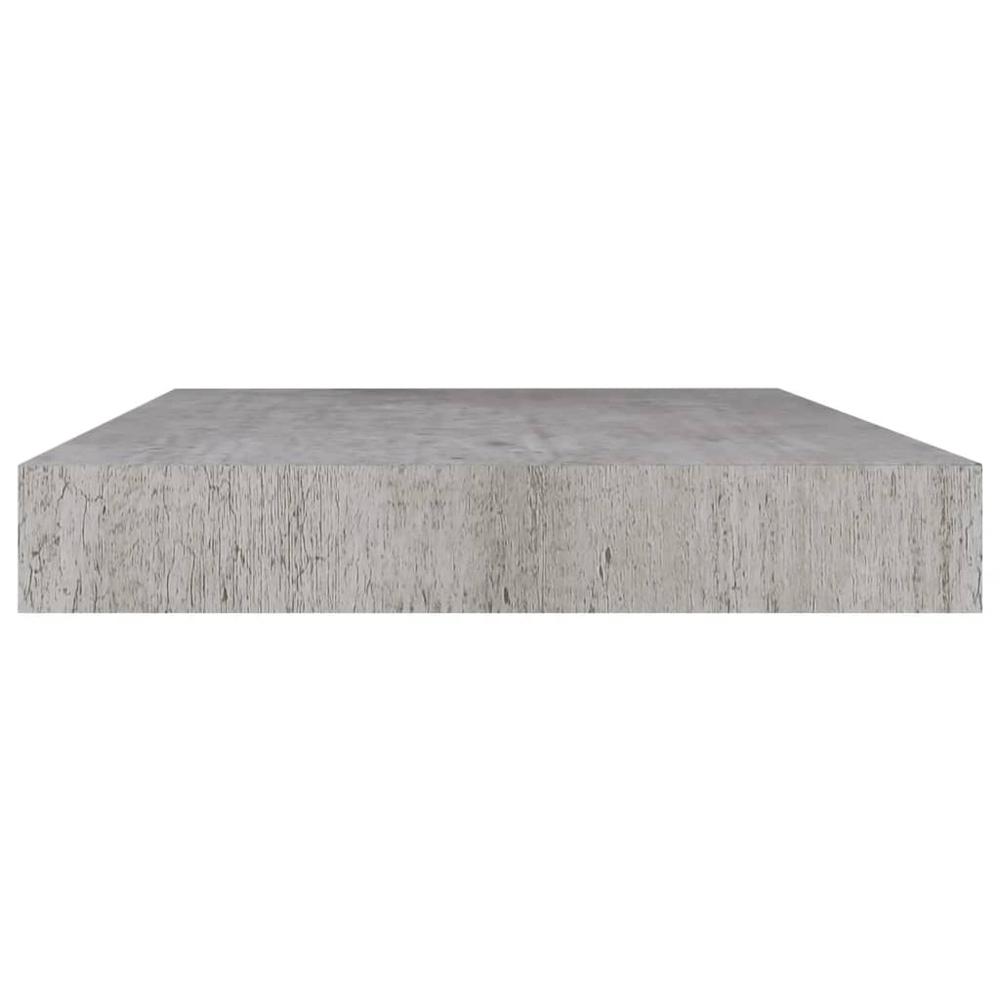 vidaXL Floating Wall Shelf Concrete Gray 19.7"x9.1"x1.5" MDF. Picture 5