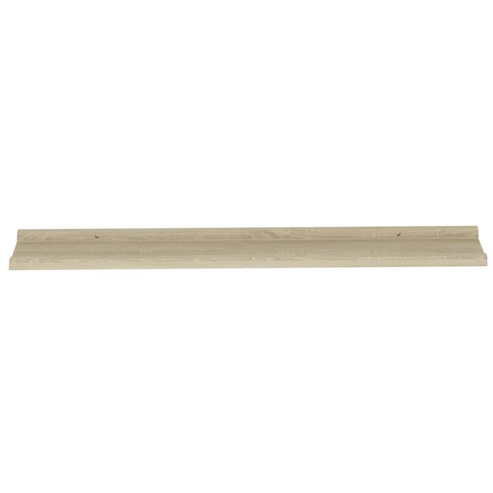 vidaXL Wall Shelves 2 pcs Sonoma Oak 39.4"x3.5"x1.2". Picture 6