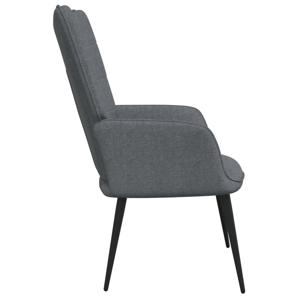 Relaxing Chair Dark Gray Fabric. Picture 2