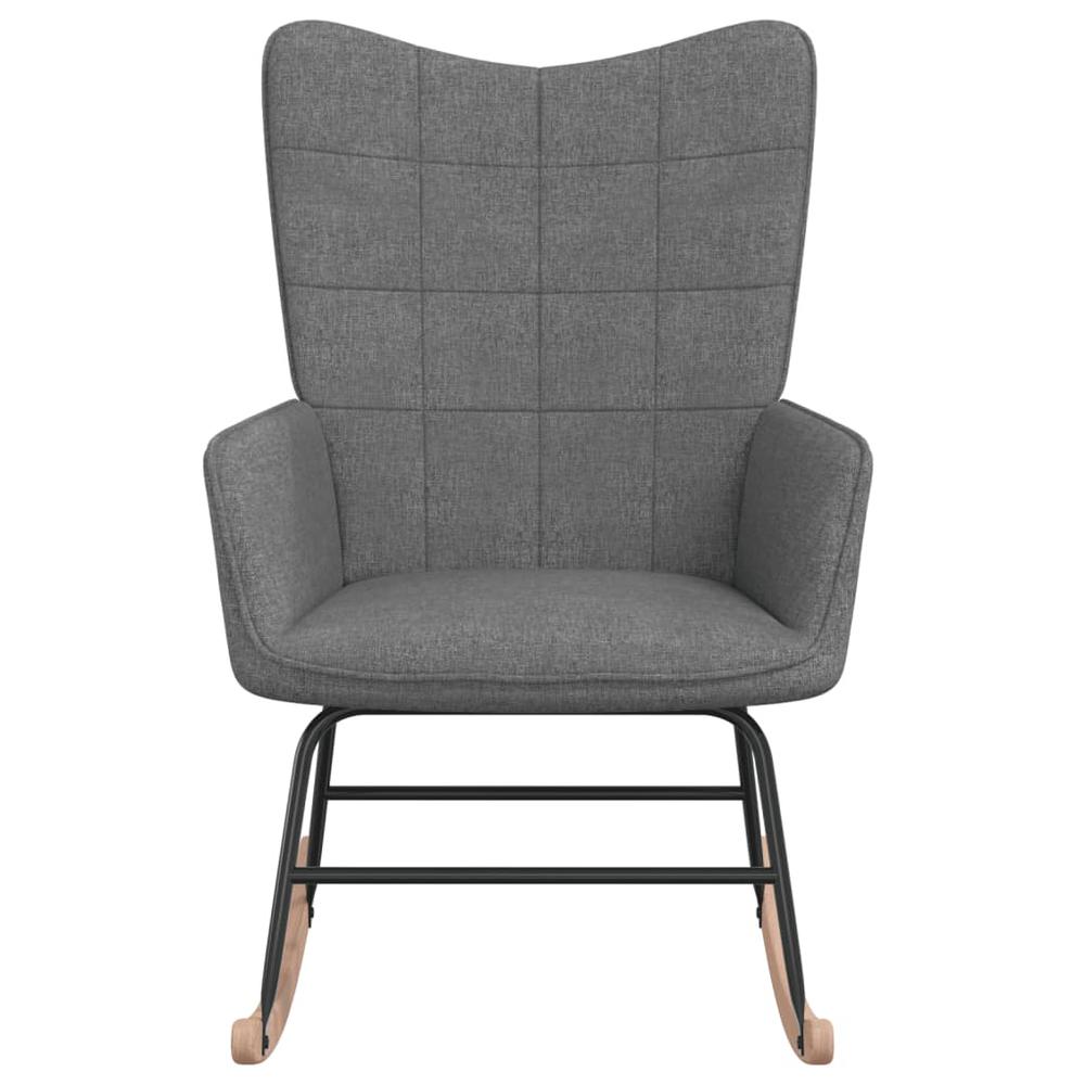 Rocking Chair Dark Gray Fabric. Picture 1