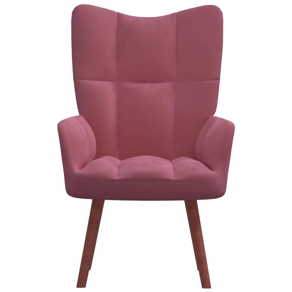 Relaxing Chair Pink Velvet. Picture 1