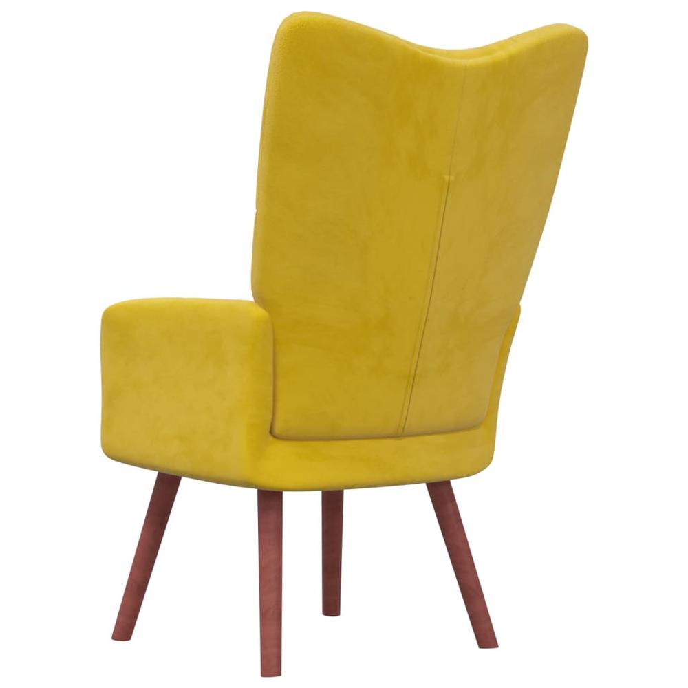 Relaxing Chair Mustard Yellow Velvet. Picture 3