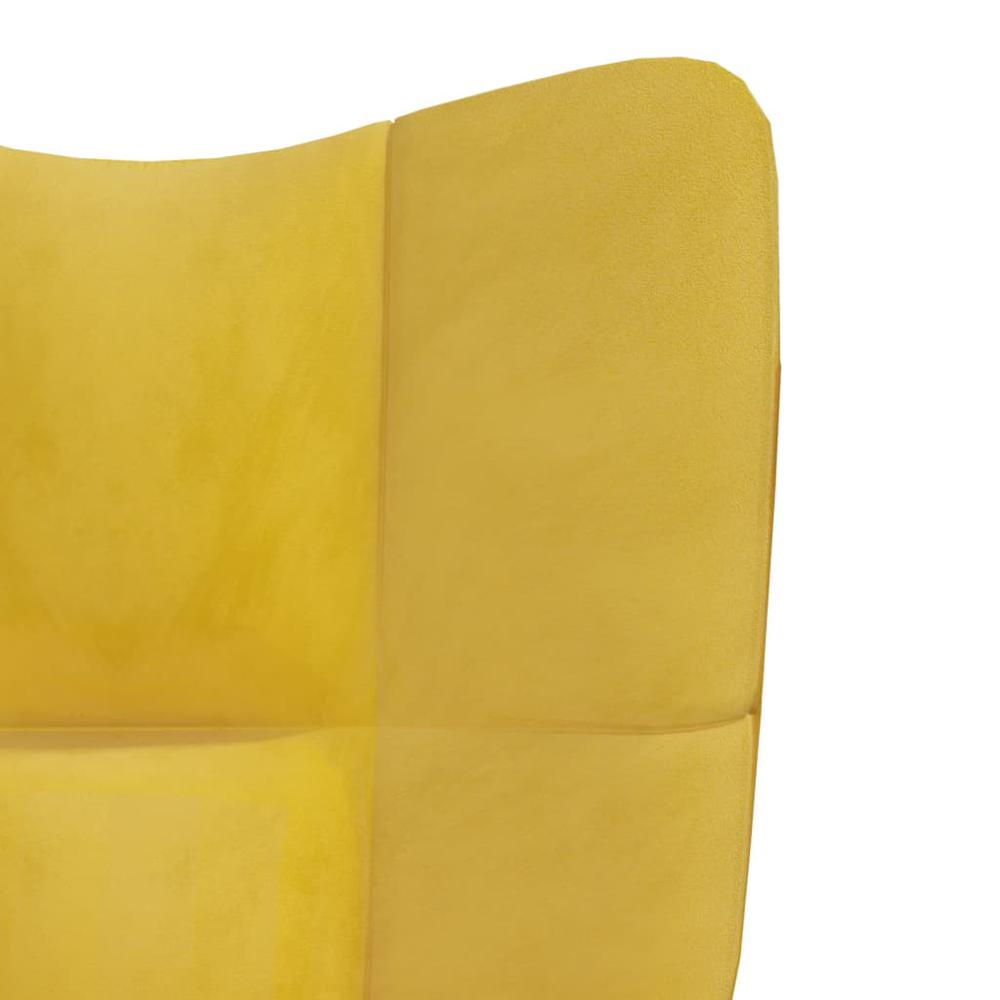 Relaxing Chair Mustard Yellow Velvet. Picture 4