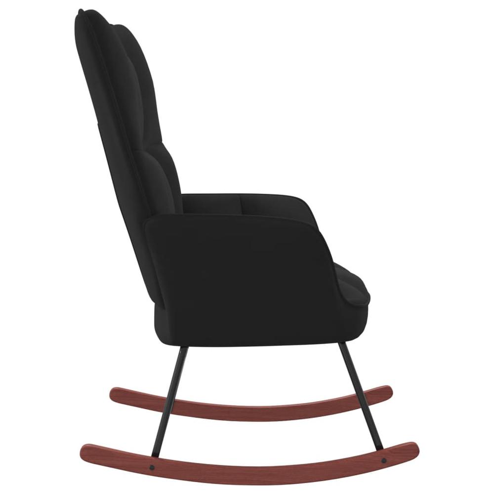 Rocking Chair Black Velvet. Picture 2