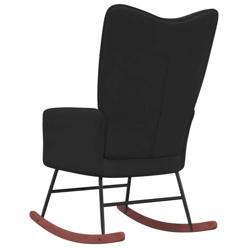 Rocking Chair Black Velvet. Picture 3