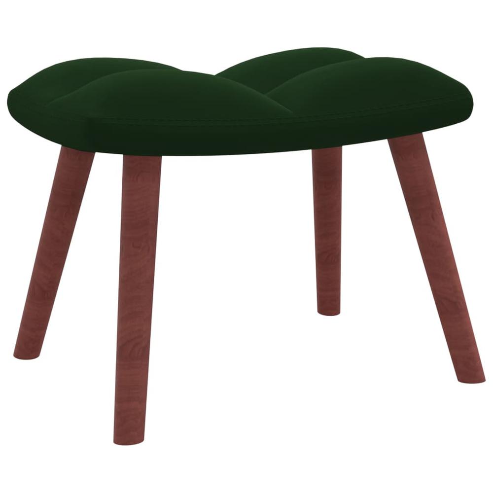 Rocking Chair with a Stool Dark Green Velvet. Picture 5