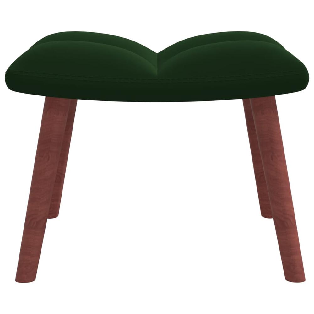 Rocking Chair with a Stool Dark Green Velvet. Picture 6