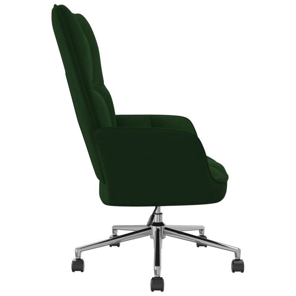 Relaxing Chair Dark Green Velvet. Picture 2