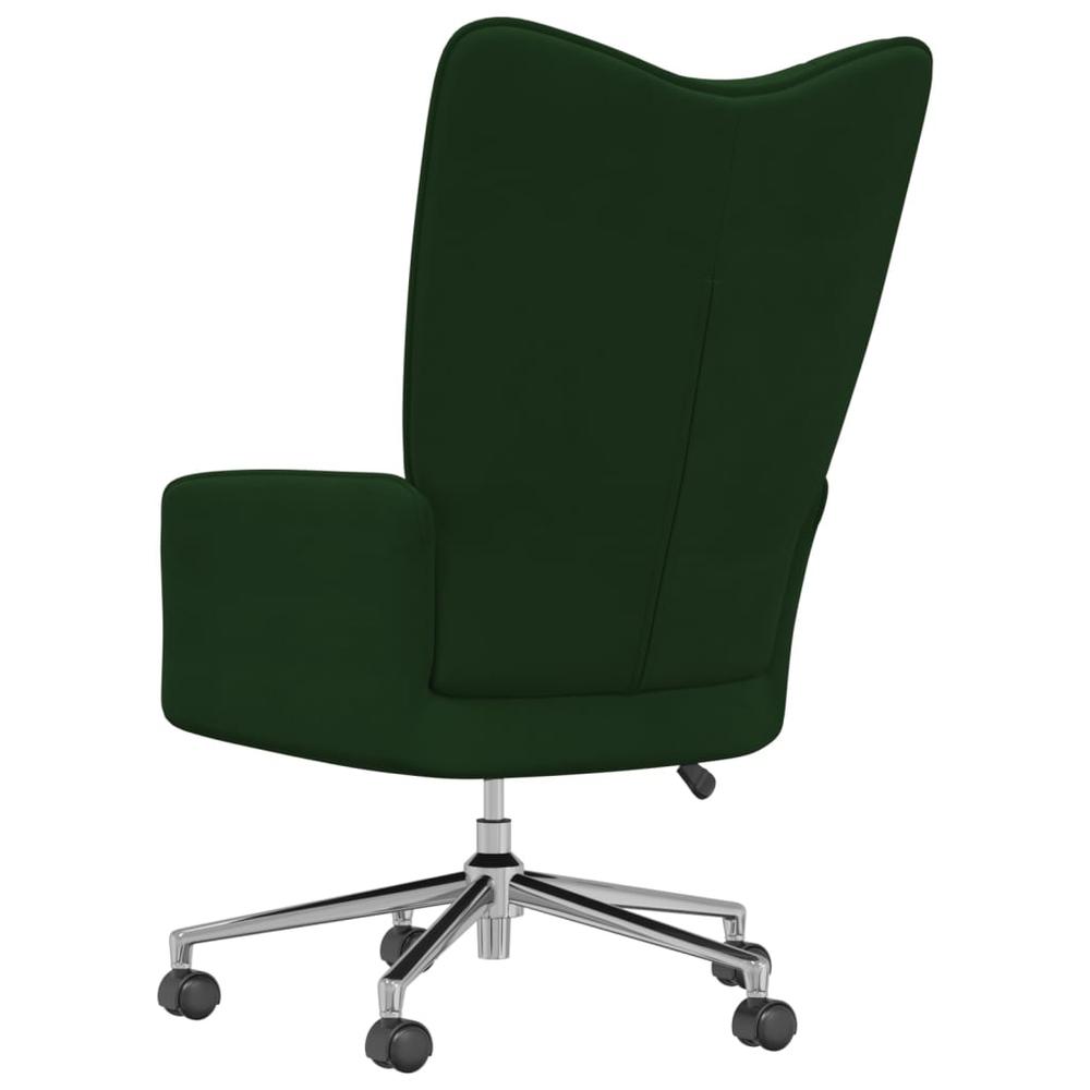 Relaxing Chair Dark Green Velvet. Picture 3