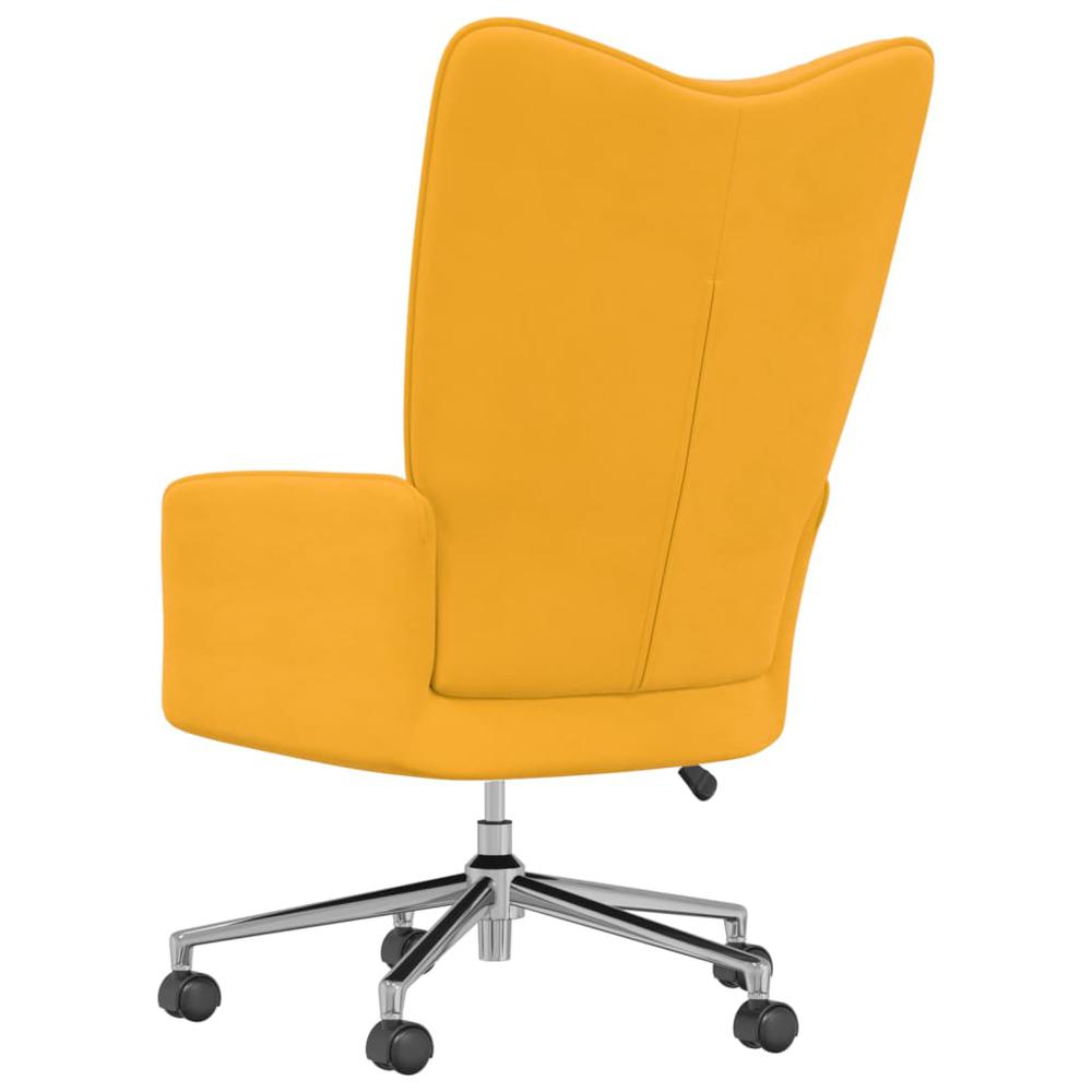 Relaxing Chair Mustard Yellow Velvet. Picture 3