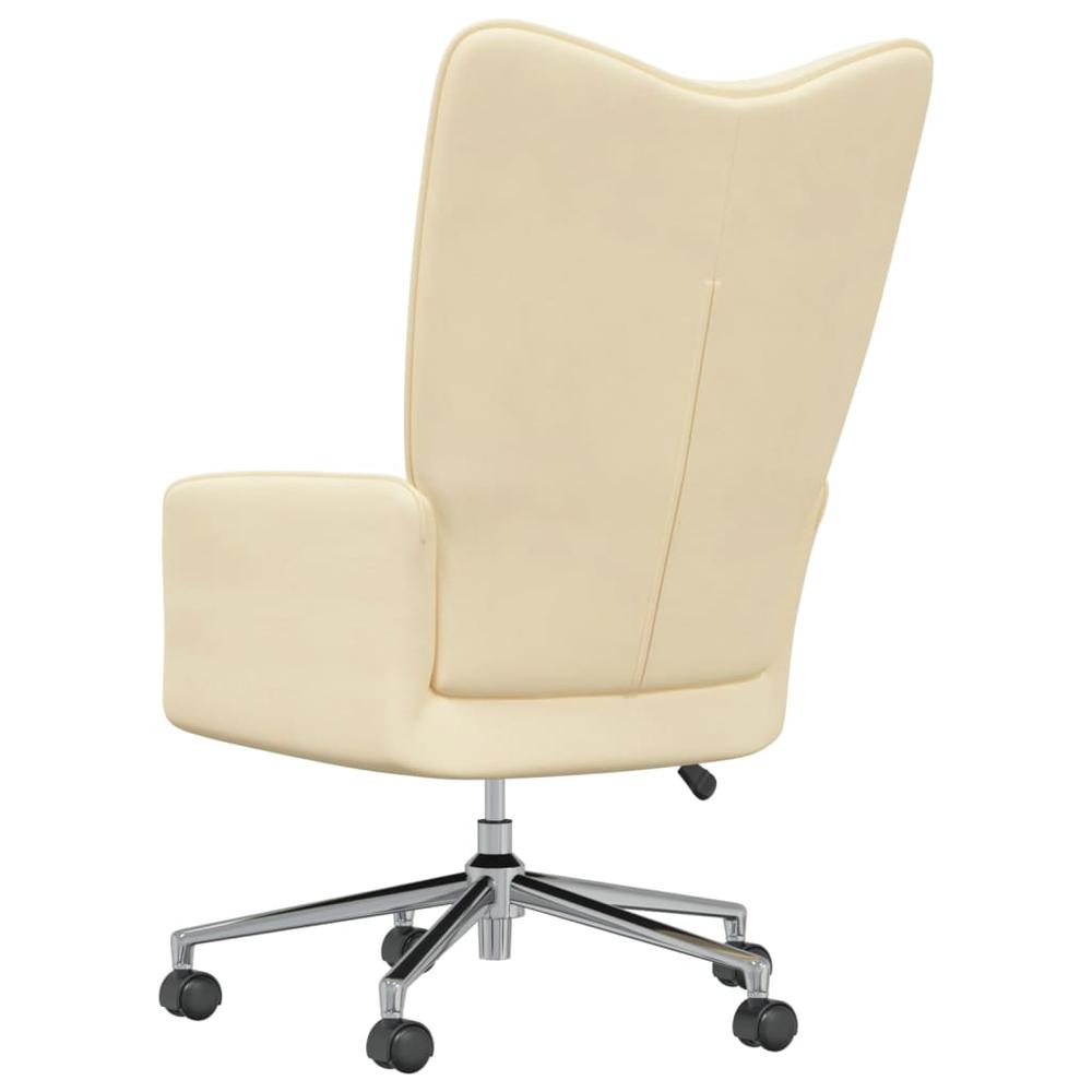 Relaxing Chair Cream White Velvet. Picture 3