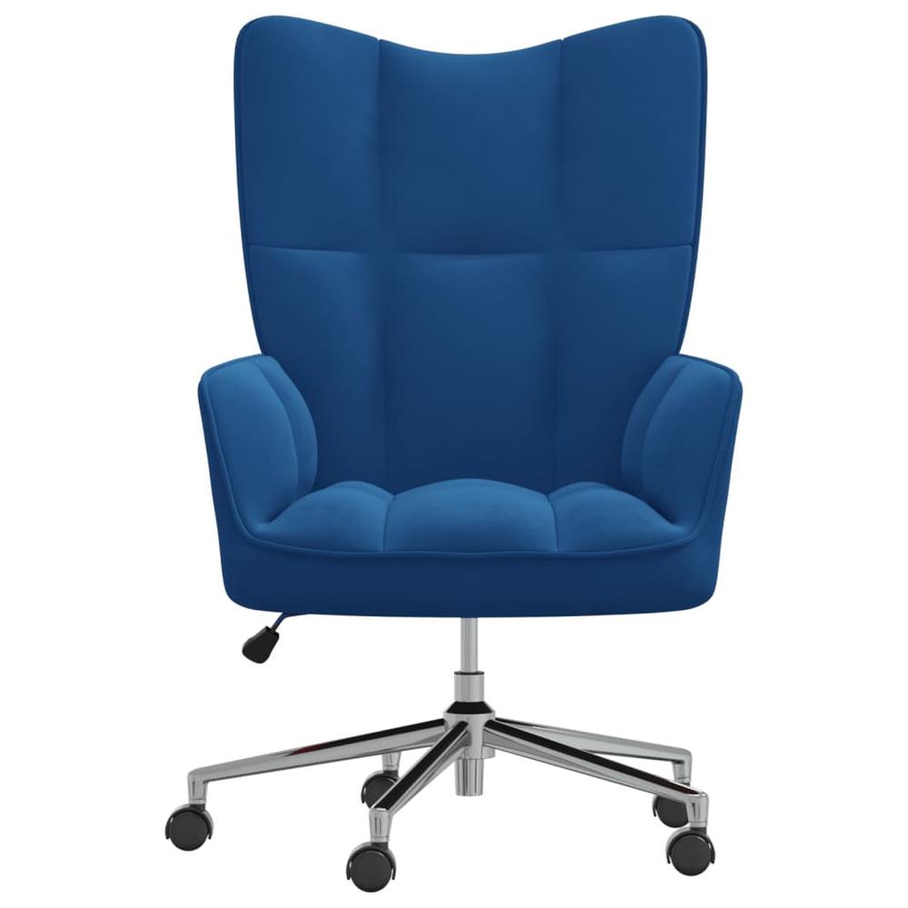 Relaxing Chair Blue Velvet. Picture 1