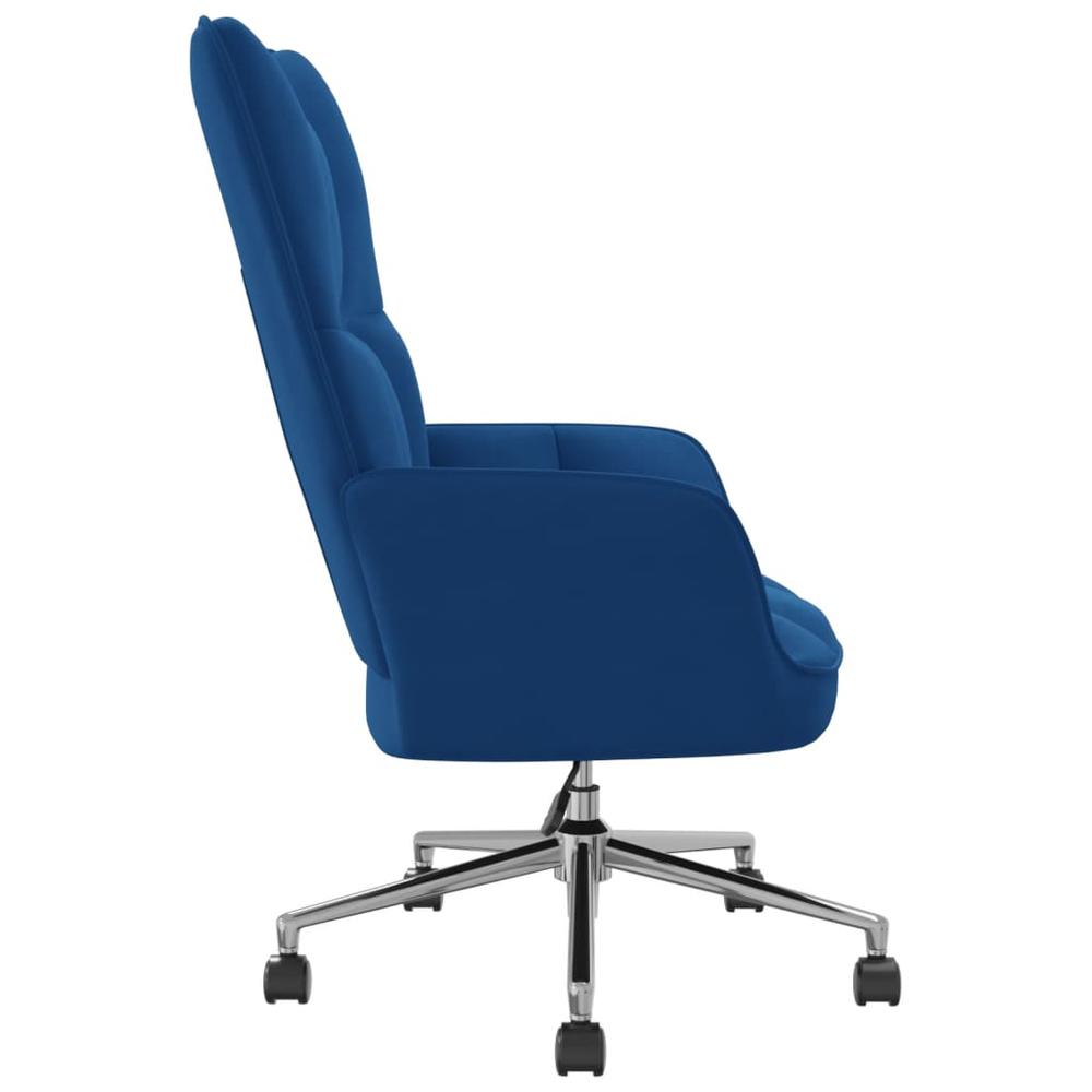 Relaxing Chair Blue Velvet. Picture 2