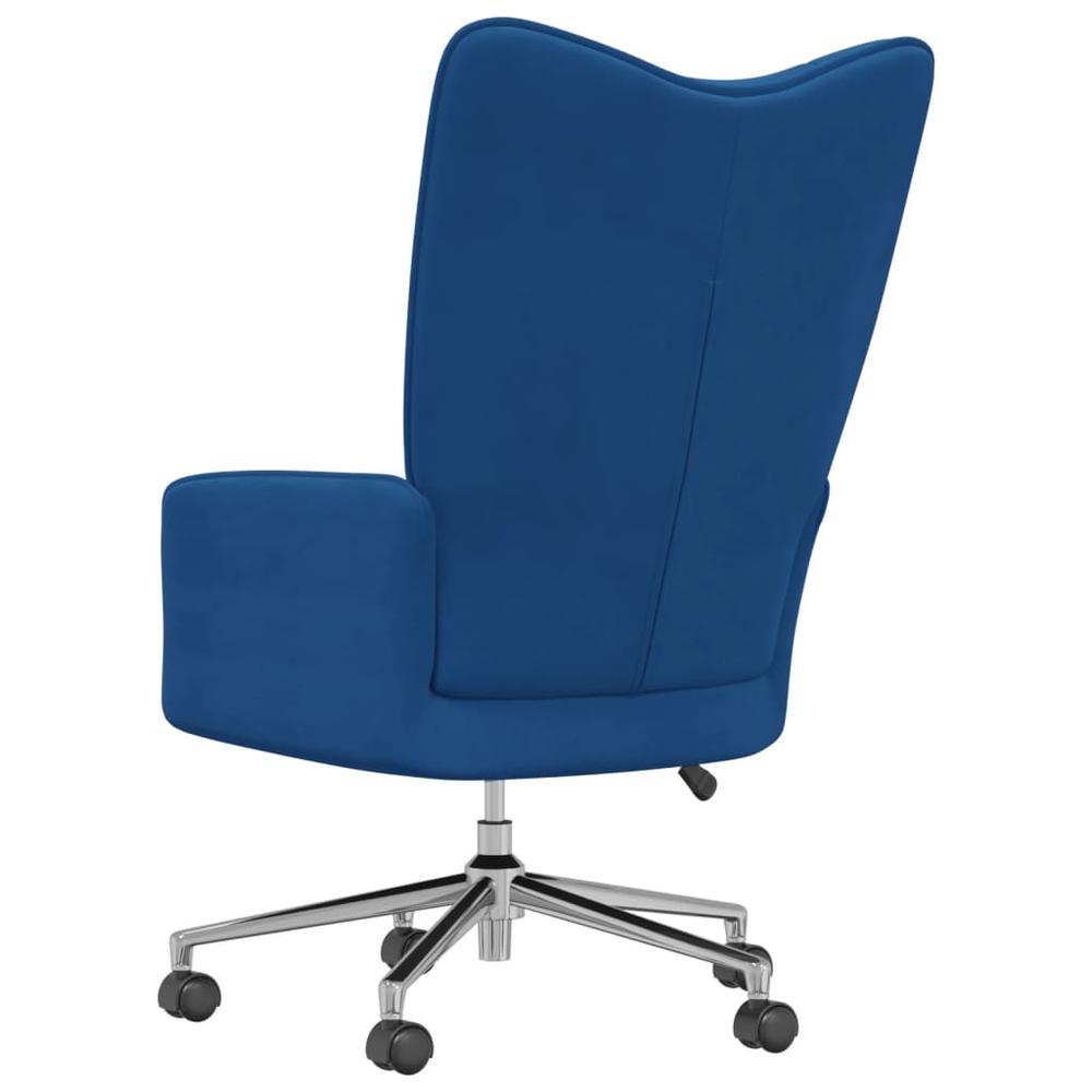 Relaxing Chair Blue Velvet. Picture 3