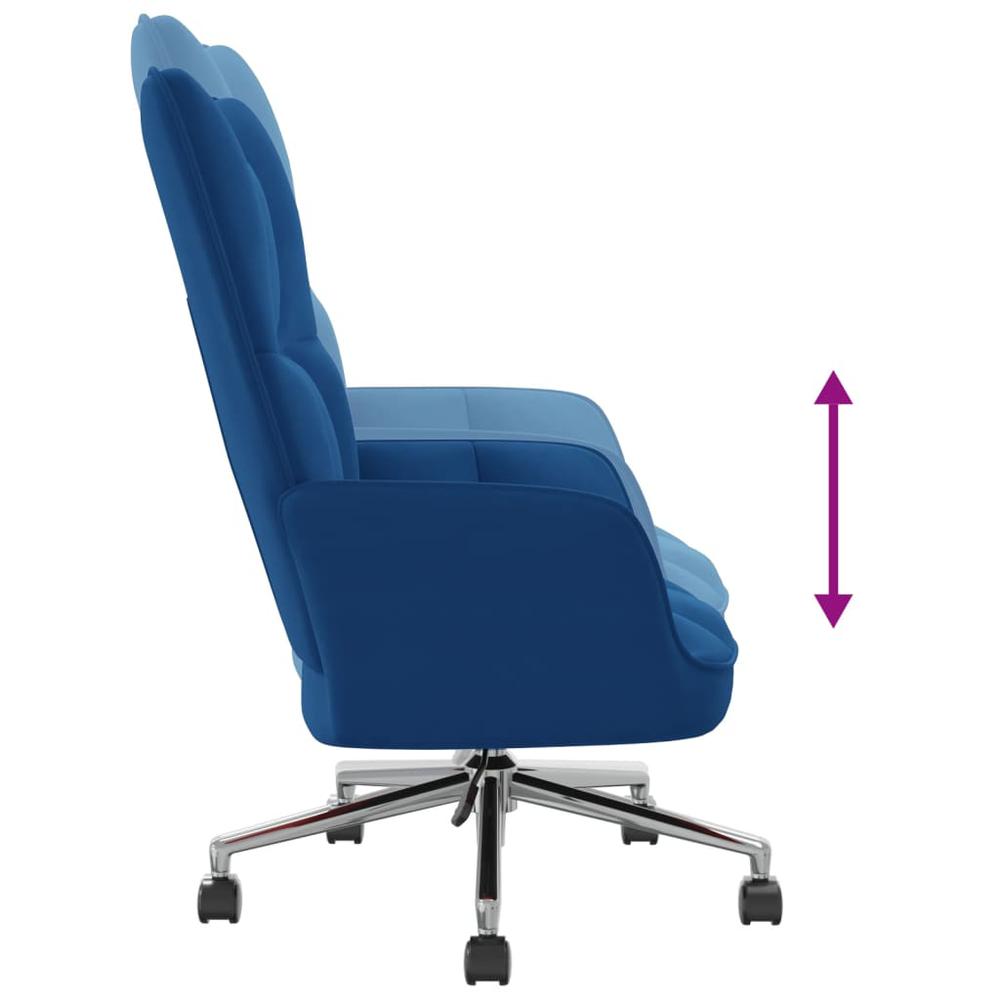 Relaxing Chair Blue Velvet. Picture 4