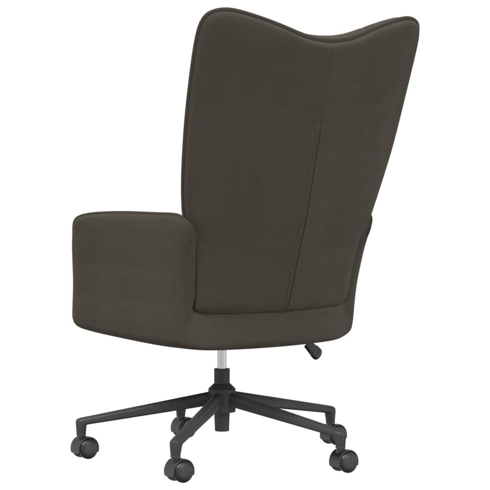 Relaxing Chair Dark Gray Velvet. Picture 3