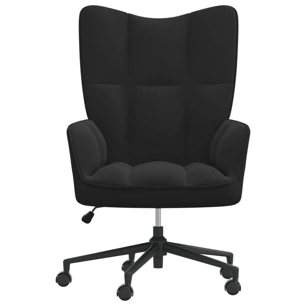 Relaxing Chair Black Velvet. Picture 1