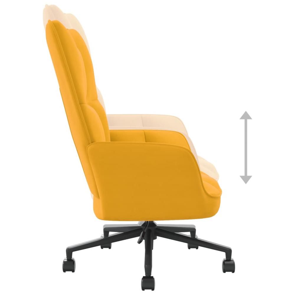 Relaxing Chair Mustard Yellow Velvet. Picture 4