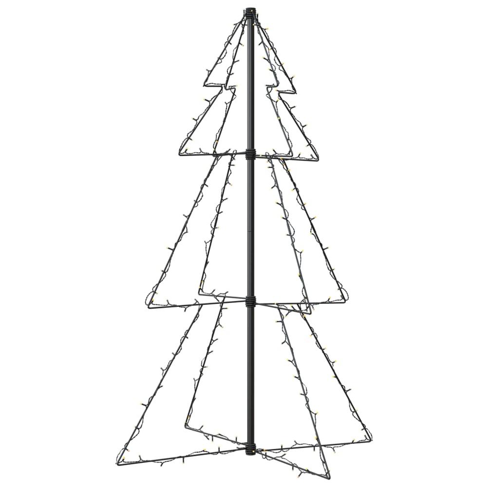 vidaXL Christmas Cone Tree 160 LEDs Indoor and Outdoor 30.7"x47.2", 328561. Picture 5