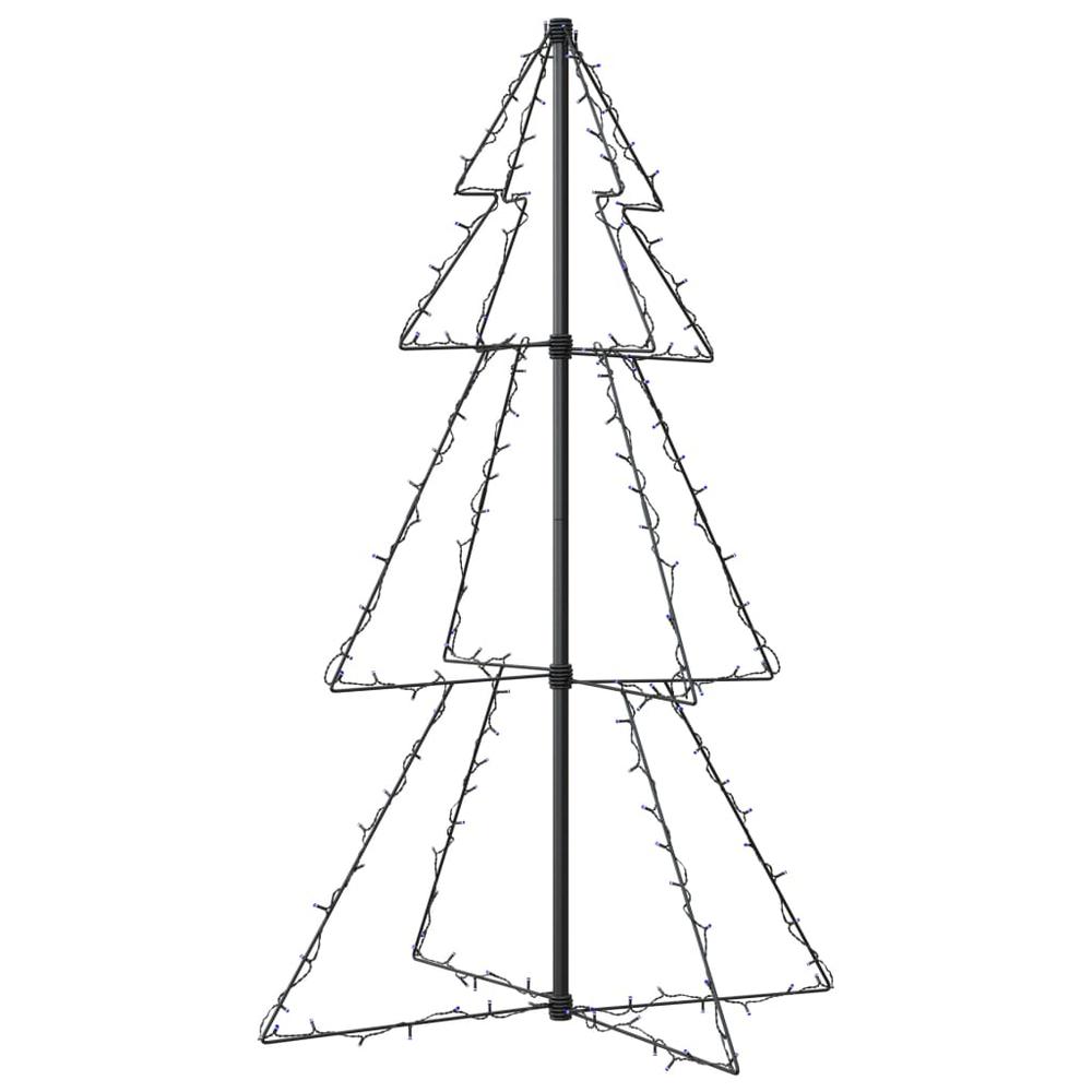 vidaXL Christmas Cone Tree 160 LEDs Indoor and Outdoor 30.7"x47.2", 328567. Picture 5