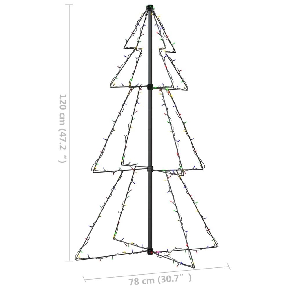 vidaXL Christmas Cone Tree 160 LEDs Indoor and Outdoor 30.7"x47.2", 328569. Picture 8