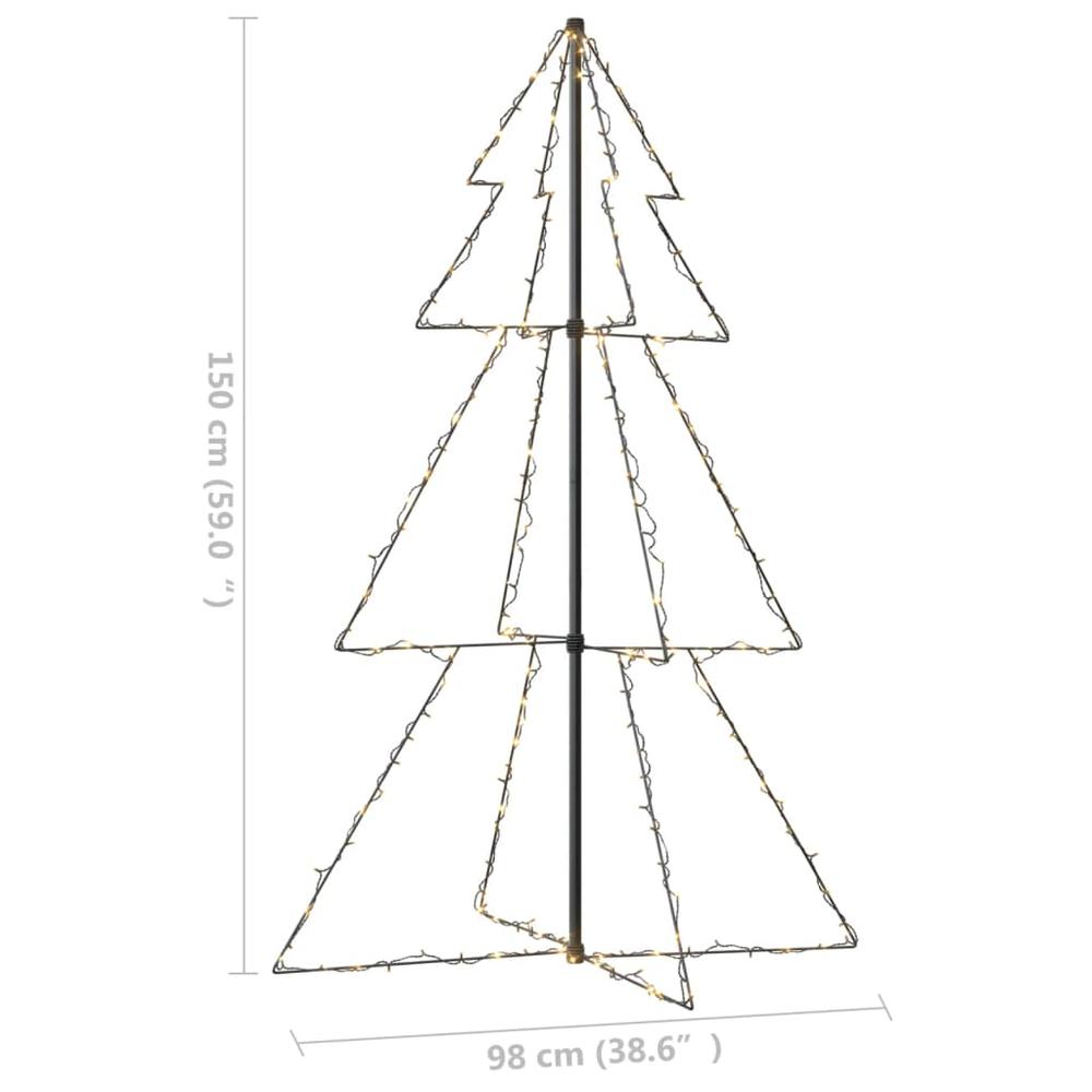 vidaXL Christmas Cone Tree 200 LEDs Indoor and Outdoor 38.6"x59.1", 328571. Picture 8