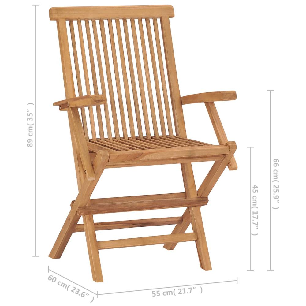 vidaXL Garden Chairs 8 pcs Solid Teak Wood 2888. Picture 7