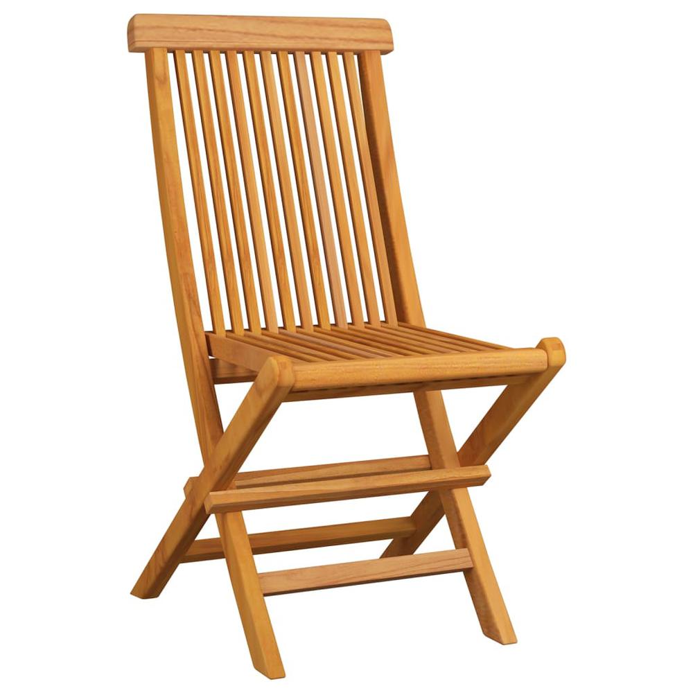 vidaXL Folding Garden Chairs 8 pcs Solid Teak Wood 2916. Picture 2