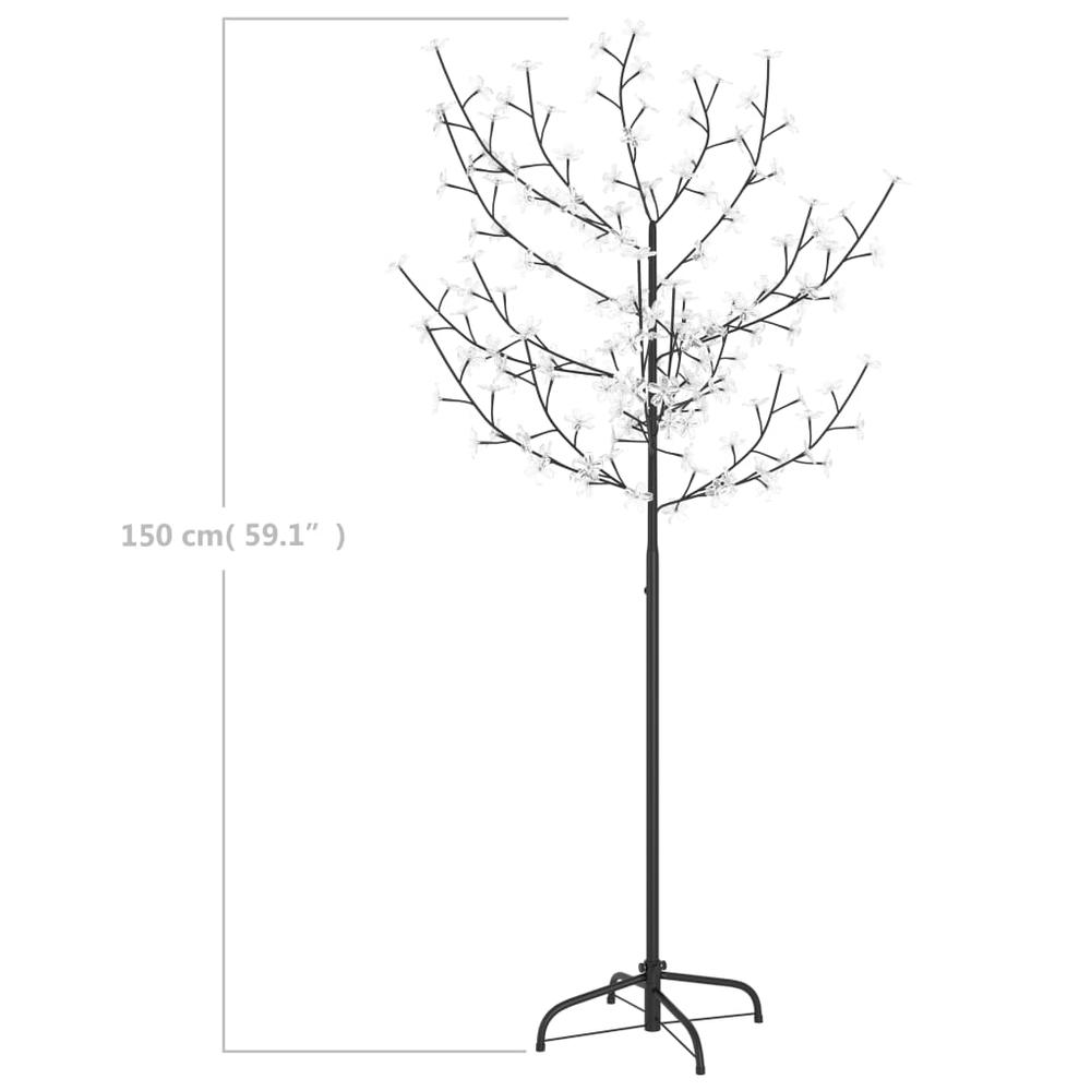 vidaXL Christmas Tree 120 LEDs Cold White Light Cherry Blossom 59.1". Picture 8