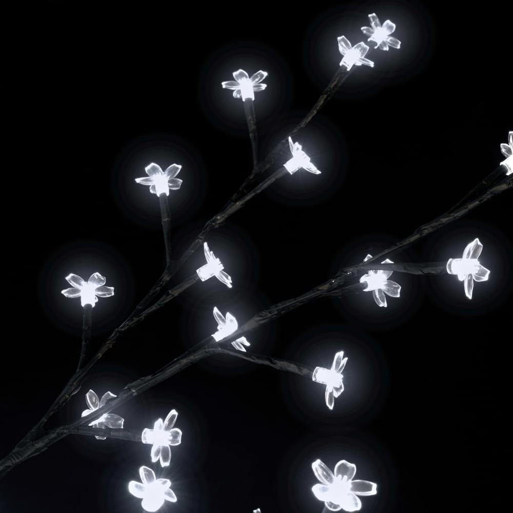 vidaXL Christmas Tree 200 LEDs Cold White Light Cherry Blossom 70.9". Picture 5