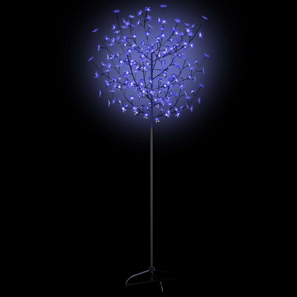 Christmas Tree 200 LEDs Blue White Light Cherry Blossom 6 ft. Picture 1