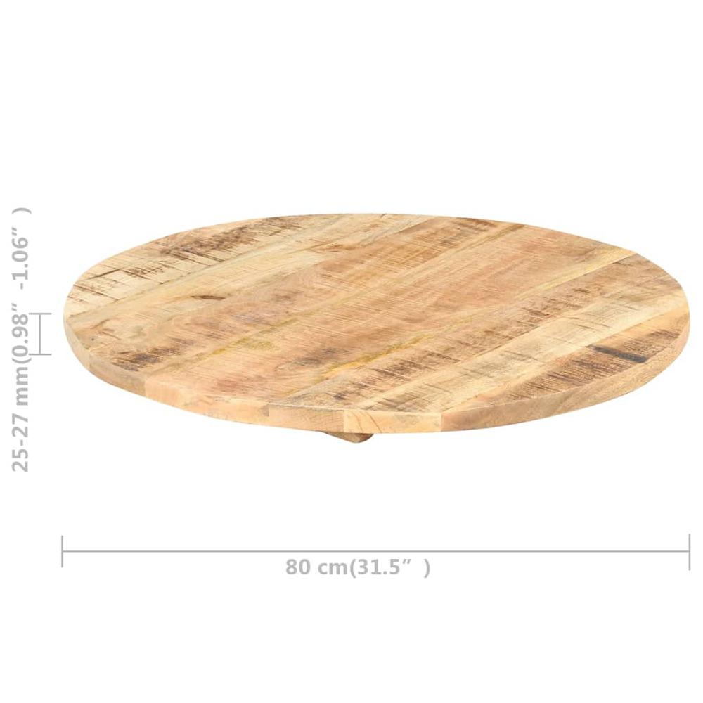 Table Top Ã˜31.5"x(1"-1.1") Solid Mango Wood. Picture 3