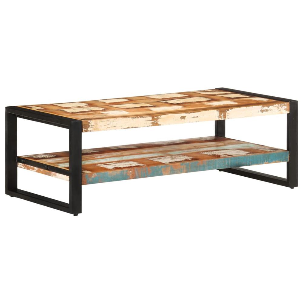vidaXL Coffee Table 47.2"x23.6"x15.7" Solid Reclaimed Wood. Picture 6