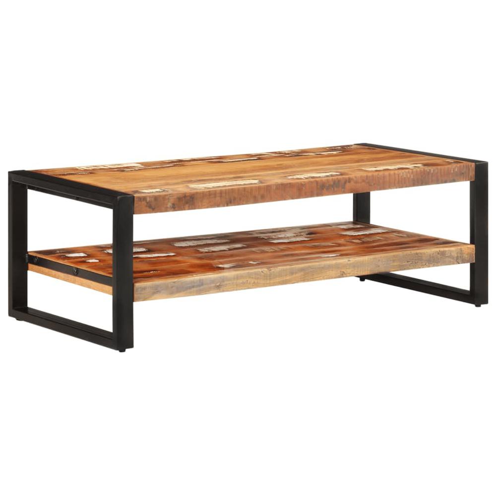vidaXL Coffee Table 47.2"x23.6"x15.7" Solid Reclaimed Wood. Picture 9