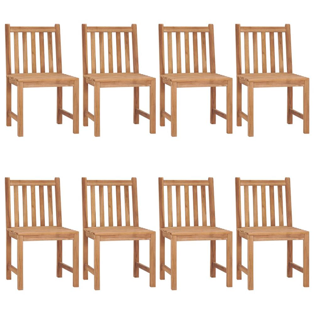 vidaXL Garden Chairs 8 pcs with Cushions Solid Teak Wood 3157. Picture 2