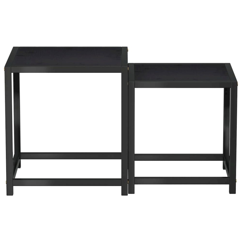 Tea Tables 2 pcs MDF Black. Picture 3