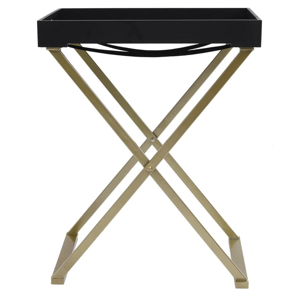 Folding Table Gold and Black 18.9"x13.4"x24" MDF. Picture 2