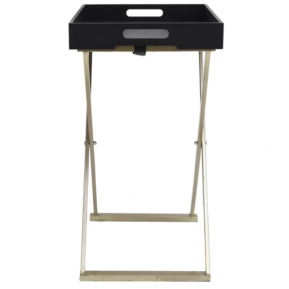Folding Table Gold and Black 18.9"x13.4"x24" MDF. Picture 3