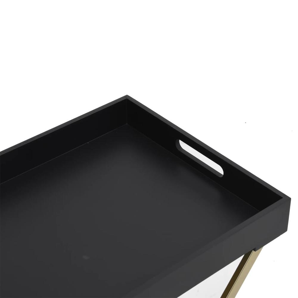 Folding Table Gold and Black 18.9"x13.4"x24" MDF. Picture 5