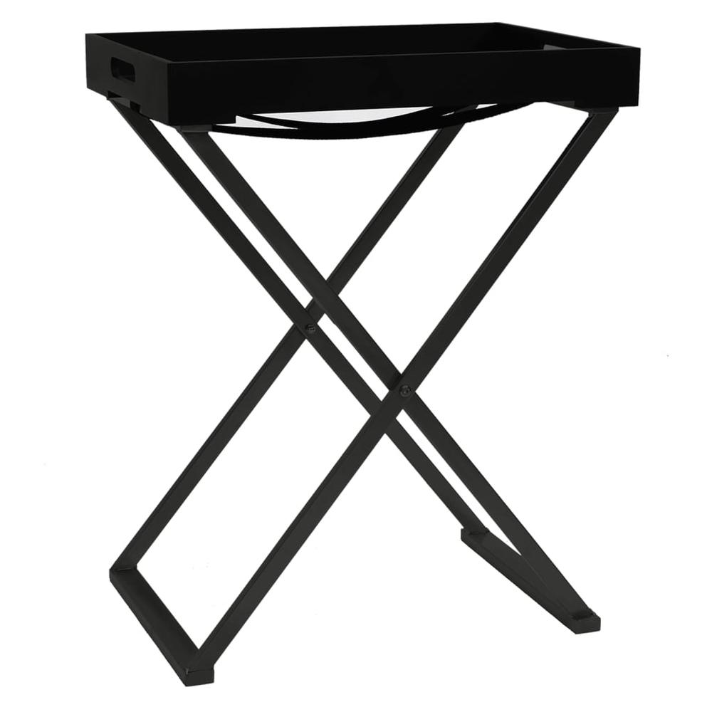 Folding Table Black 18.9"x13.4"x24" MDF. Picture 1