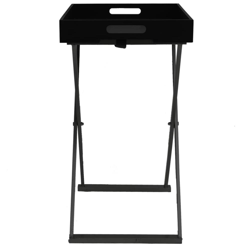Folding Table Black 18.9"x13.4"x24" MDF. Picture 3